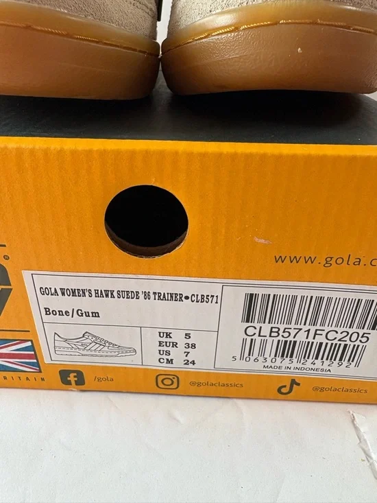 NWT Gola Classics Hawk Suede '86 Sneakers Size 7 Women’s - Picture 4 of 16